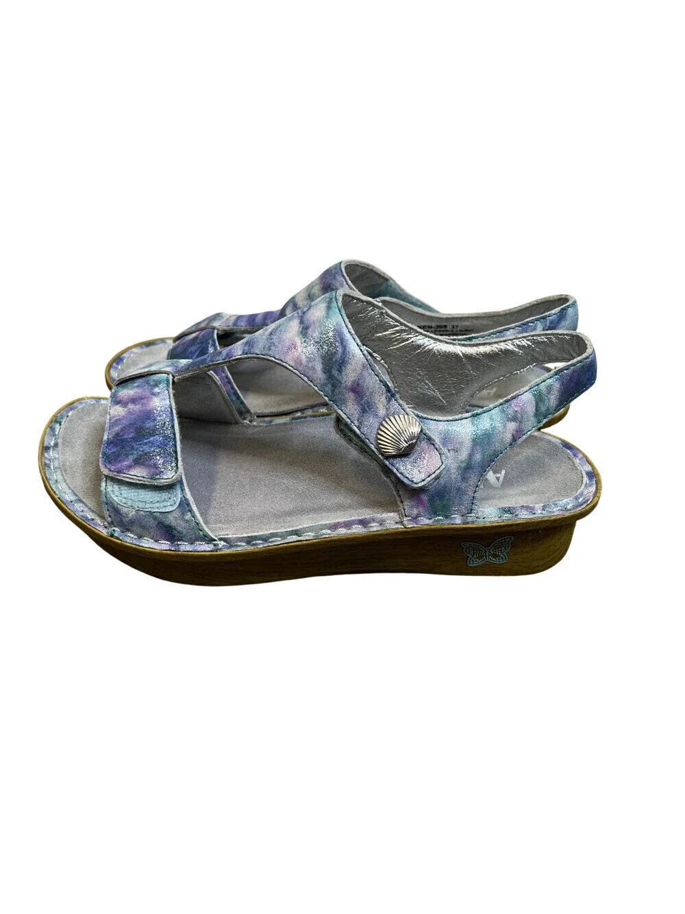Alegria Ken298 Women’s Comfort Sandals Blue Purple Opalescent EU 37 US 7-7.5